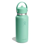 Hydro Flask 32 oz Wide Mouth Insulated Water Bottle with Flex Straw Cap (946 ml) – Mermaid Green - Hydro Flask