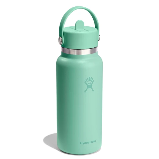 Hydro Flask 32 oz Wide Mouth Insulated Water Bottle with Flex Straw Cap (946 ml) – Mermaid Green Hydro Flask 32 oz Wide Mouth Insulated Water Bottle with Flex Straw Cap (946 ml) – Mermaid Green