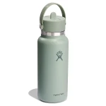 Hydro Flask 32 oz Wide Mouth Insulated Water Bottle with Flex Straw Cap (946 ml) – Agave - Hydro Flask