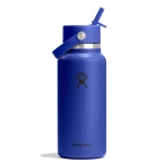 Hydro Flask 32 oz Wide Mouth Insulated Water Bottle with Flex Straw Cap (946 ml) – Capri Blue - Hydro Flask