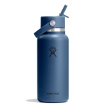 Hydro Flask 32 oz Wide Mouth Insulated Water Bottle with Flex Straw Cap (946 ml) – Harbor Blue - Hydro Flask