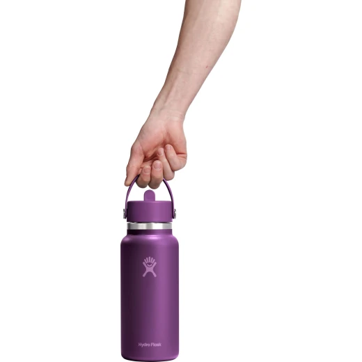 Hydro Flask 32 oz Wide Mouth Insulated Water Bottle with Flex Straw Cap (946 ml) – Beachplum - Hydro Flask - Image 5