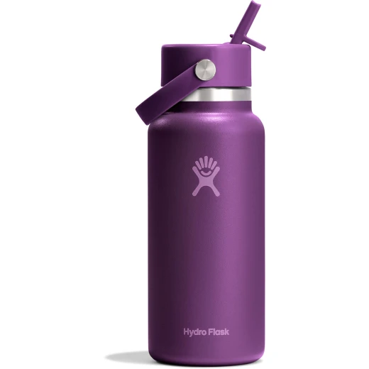 Hydro Flask 32 oz Wide Mouth Insulated Water Bottle with Flex Straw Cap (946 ml) – Beachplum - Hydro Flask - Image 4