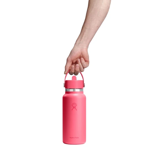 Hydro Flask 32 oz Wide Mouth Insulated Water Bottle with Flex Straw Cap (946 ml) – Popstar Pink - Hydro Flask - Image 4