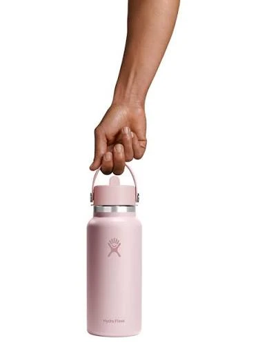 Hydro Flask 32 oz Wide Mouth Insulated Water Bottle with Flex Straw Cap (946 ml) – Trillium - Hydro Flask - Image 2