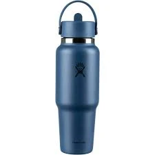 Hydro Flask 24 oz Wide Mouth Insulated Travel Bottle with Flex Straw Cap (710 ml) – Harbor Blue