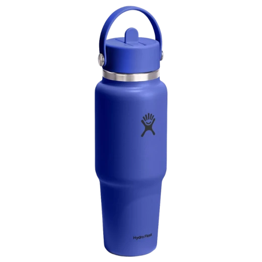 Hydro Flask 24 oz Wide Mouth Insulated Travel Bottle with Flex Straw Cap (710 ml) – Capri Blue - Hydro Flask - Image 3