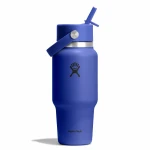 Hydro Flask 24 oz Wide Mouth Insulated Travel Bottle with Flex Straw Cap (710 ml) – Capri Blue - Hydro Flask