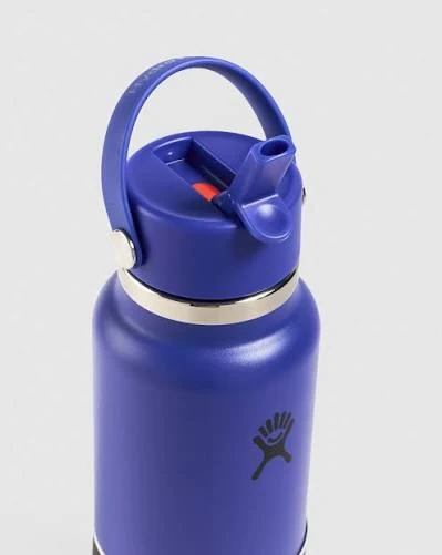 Hydro Flask 32 oz Wide Mouth Insulated Travel Bottle with Flex Straw Cap (946 ml) – Capri Blue - Hydro Flask - Image 2