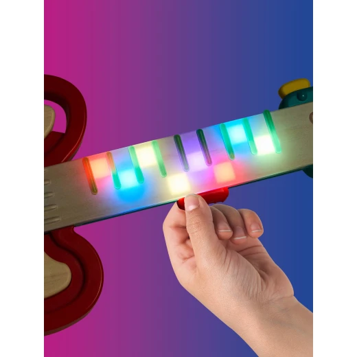 Hape Rainbow Rock Pixel Guitar – Kids' Light-Up Guitar - Hape - Image 2