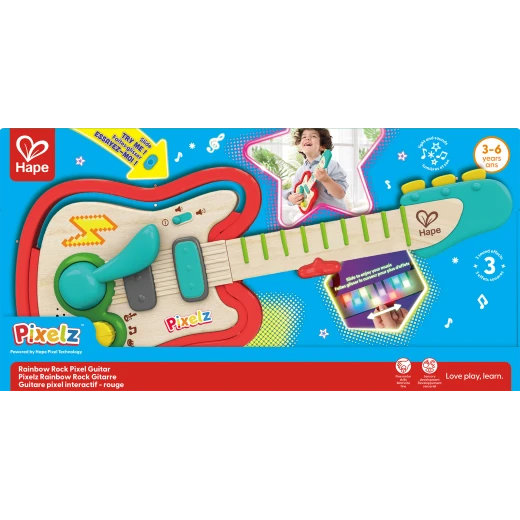 Hape Rainbow Rock Pixel Guitar – Kids' Light-Up Guitar - Hape - Image 6