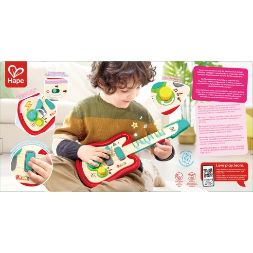 Hape Rainbow Rock Pixel Guitar – Kids' Light-Up Guitar - Hape - Image 7