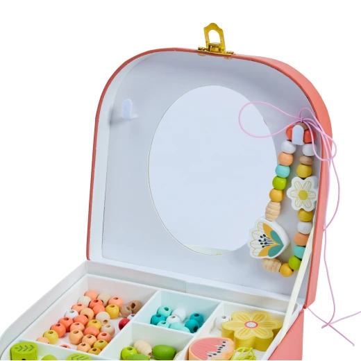 Hape DIY Beaded Jewellery Kit – 125 Wooden Beads Craft Set - Hape - Image 6
