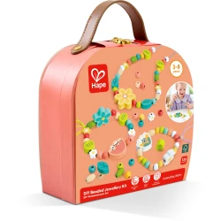 Hape DIY Beaded Jewellery Kit – 125 Wooden Beads Craft Set