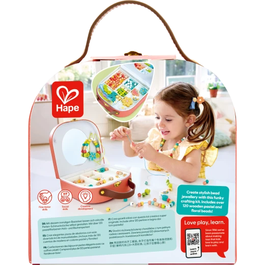 Hape DIY Beaded Jewellery Kit – 125 Wooden Beads Craft Set - Hape - Image 15