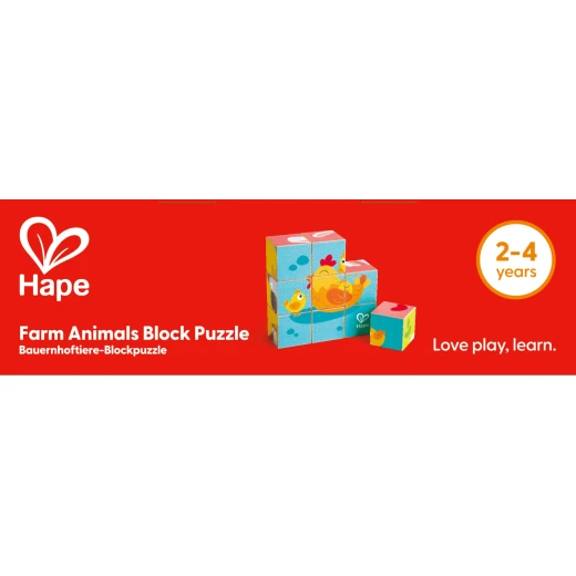 Hape Farm Animals Block Puzzle – Double-Sided Wooden Blocks - Hape - Image 11