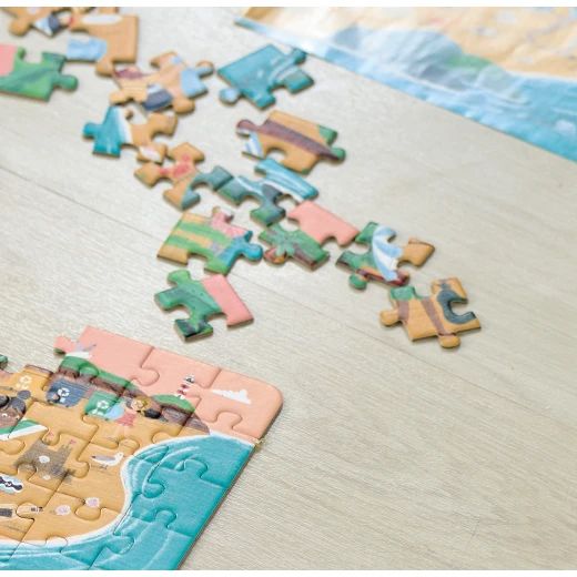 Hape Ocean Friends Puzzle – 3 x 48-Piece Puzzle Set with Storytelling Tiles - Hape - Image 4