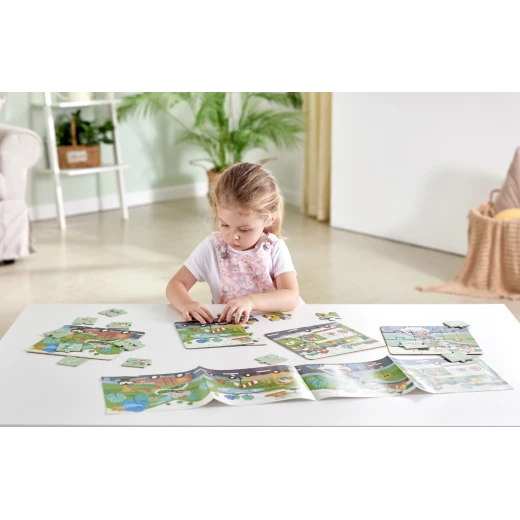 Hape Rescue Vehicles Puzzle – 4-in-1 Progressive Puzzle Set (9-20 Pieces) - Hape - Image 7