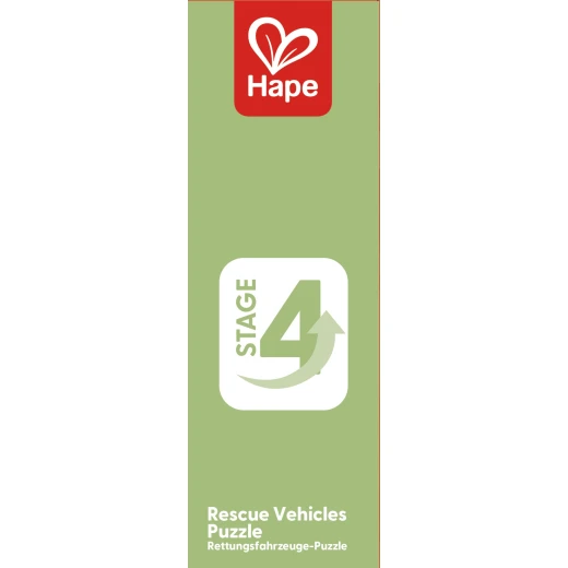Hape Rescue Vehicles Puzzle – 4-in-1 Progressive Puzzle Set (9-20 Pieces) - Hape - Image 11