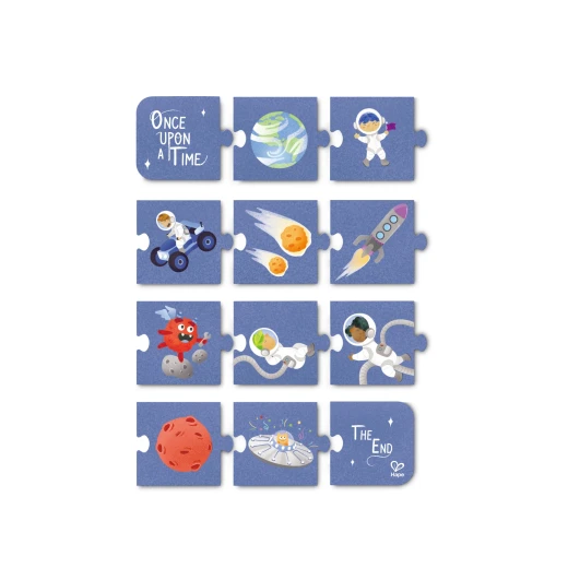 Hape Space Adventure Puzzle – 3 x 36-Piece Puzzle Set with Storytelling Tiles - Hape - Image 2
