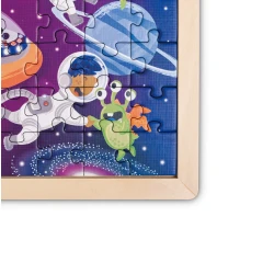 Hape Space Friends Puzzle – 48-Piece Reversible Colour-In Puzzle