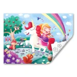 Hape Unicorn Friends Puzzle – 24-Piece Reversible Colour-In Puzzle - Hape