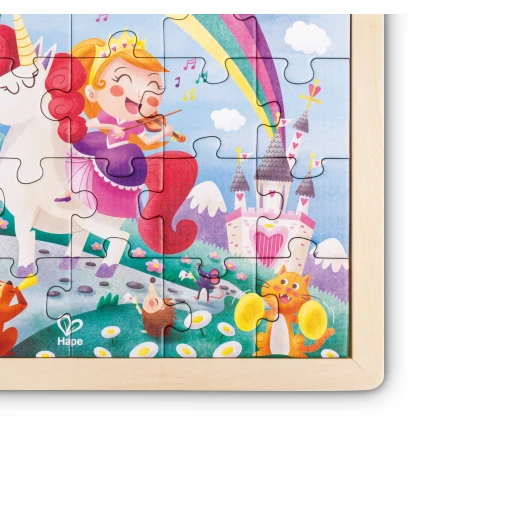 Hape Unicorn Friends Puzzle – 24-Piece Reversible Colour-In Puzzle - Hape - Image 5