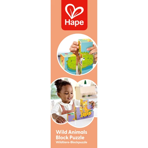 Hape Wild Animals Block Puzzle – Double-Sided Wooden Blocks - Hape - Image 11