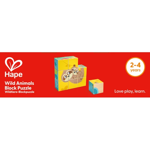 Hape Wild Animals Block Puzzle – Double-Sided Wooden Blocks - Hape - Image 12