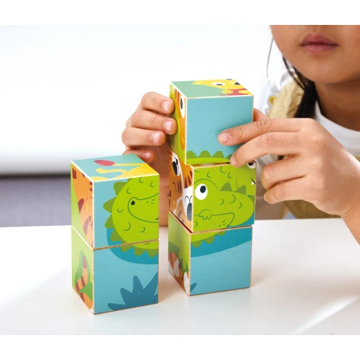 Hape Wild Animals Block Puzzle – Double-Sided Wooden Blocks - Hape - Image 13