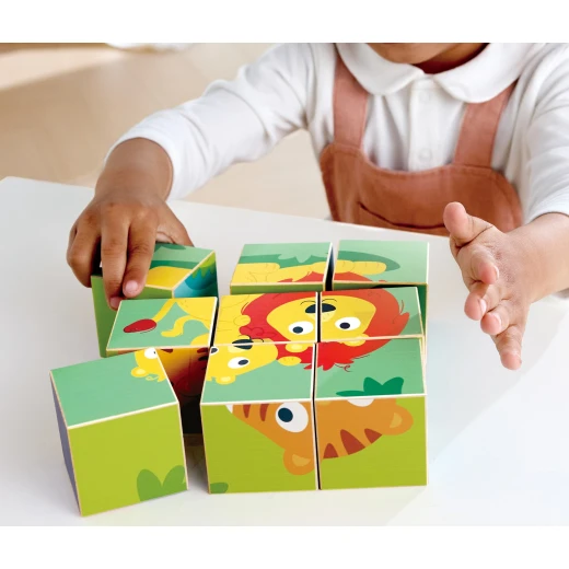 Hape Wild Animals Block Puzzle – Double-Sided Wooden Blocks - Hape - Image 14