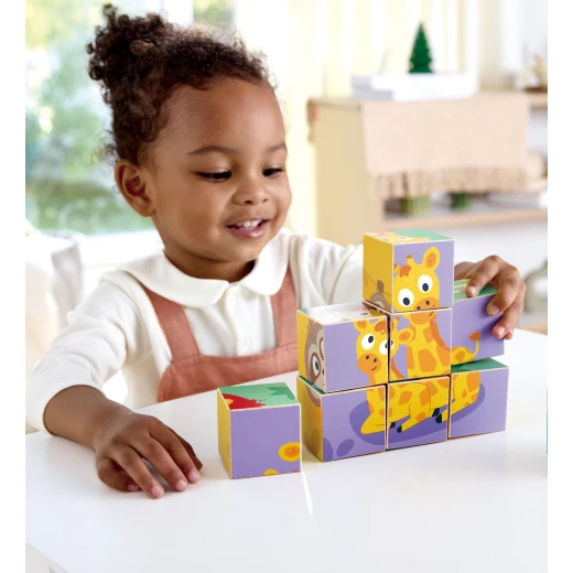 Hape Wild Animals Block Puzzle – Double-Sided Wooden Blocks - Hape - Image 15