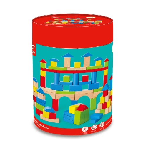 Hape Build Up and Away Blocks – 100 Wooden Building Blocks - Hape - Image 7