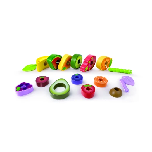 Hape Caterpillar Fruit Feast Set – Wooden Threading Toy (15 Pieces) - Hape - Image 14