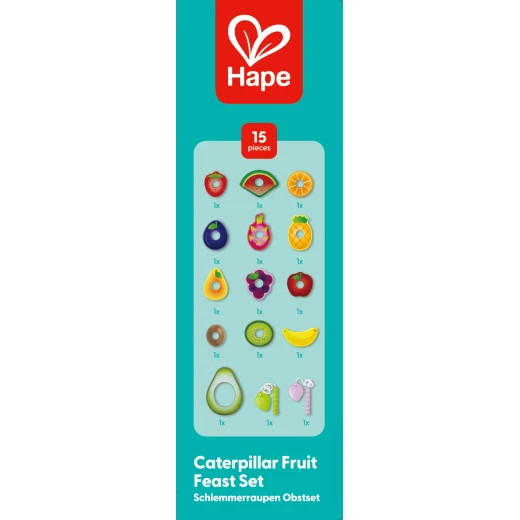 Hape Caterpillar Fruit Feast Set – Wooden Threading Toy (15 Pieces) - Hape - Image 11