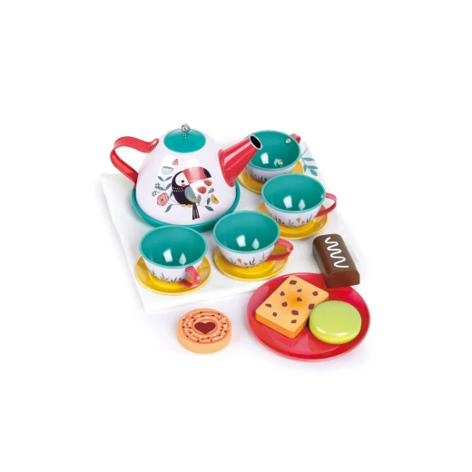 Hape Tea Time Playset – 17-Piece Pretend Play Tea Set Hape Tea Time Playset – 17-Piece Pretend Play Tea Set