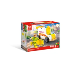 Hape Rapid Response Toy Ambulance – Ambulance with Lights & Siren