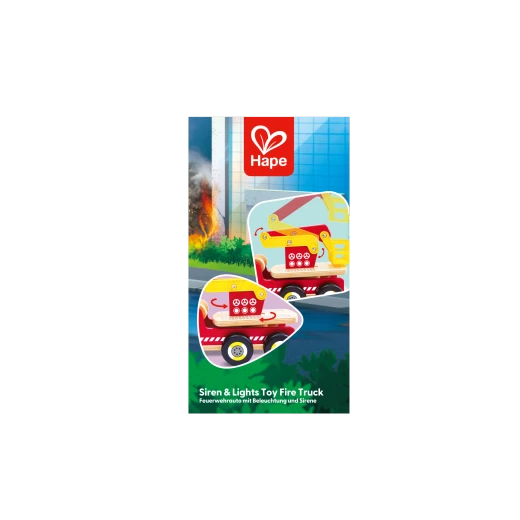 Hape Siren & Lights Toy Fire Truck – Fire Engine with Extendable Ladder - Hape - Image 3