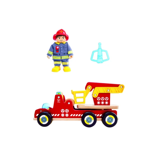 Hape Siren & Lights Toy Fire Truck – Fire Engine with Extendable Ladder - Hape - Image 5