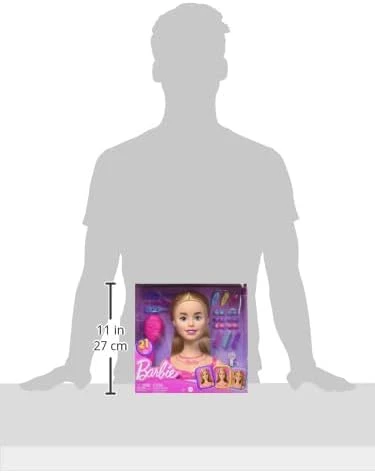 Matte Barbie Styling Head with Blonde Hair &amp; 20 Accessories for Hair Styling Fun - Barbie - Image 6