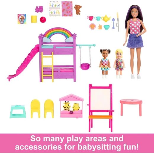 Mattel Barbie Skipper First Jobs Daycare Playset with 3 Dolls and Accessories for Kids Imaginative Play - Barbie - Image 5