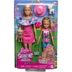 Mattel Barbie &amp; Stacie Doll Set with Blonde Hair &amp; Blue Eyes for Kids, 2 Pet Dogs, Summer Clothes - Barbie