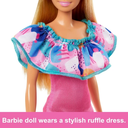Mattel Barbie &amp; Stacie Doll Set with Blonde Hair &amp; Blue Eyes for Kids, 2 Pet Dogs, Summer Clothes - Barbie - Image 2