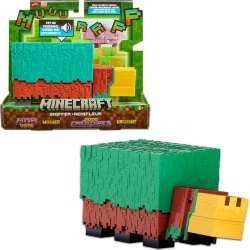 Mattel Minecraft Sniffer Action Figure, 3.25-inch Scale with Game-Accurate Sounds &amp; Pixelated Design