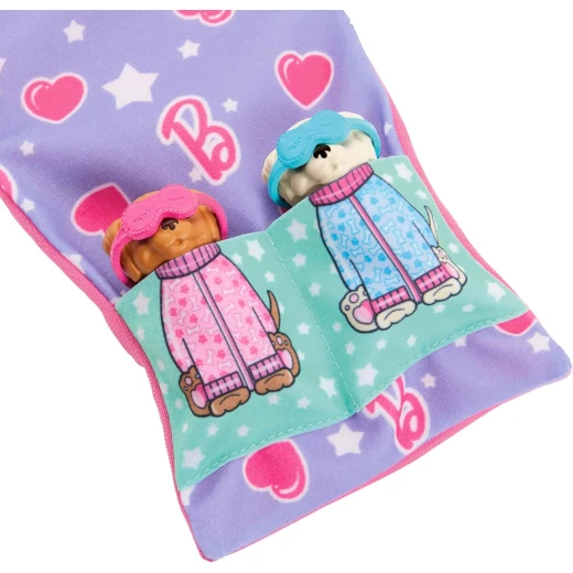 Barbie Puppy Slumber Party Playset with Color Change Feature &amp; Toy Dogs for Kids - Barbie - Image 4