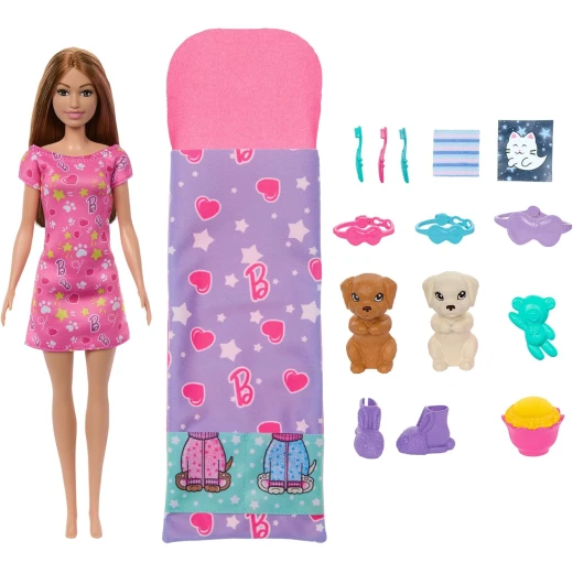 Barbie Puppy Slumber Party Playset with Color Change Feature & Toy Dogs for Kids Barbie Puppy Slumber Party Playset with Color Change Feature & Toy Dogs for Kids