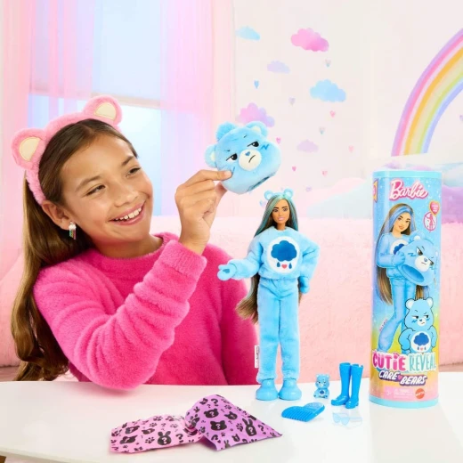 Barbie Cutie Reveal Care Bears Doll Assortment with 10 Surprises Series 2: Collectible Toy - Barbie - Image 3
