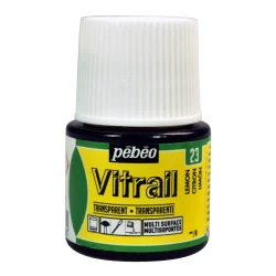 Pebeo Vitrail Lemon 45ml Solvent-Based Glass Paint for Art