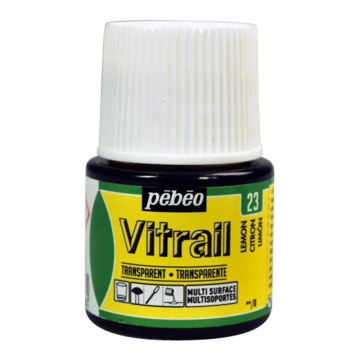 Pebeo Vitrail Lemon 45ml Solvent-Based Glass Paint for Art Pebeo Vitrail Lemon 45ml Solvent-Based Glass Paint for Art