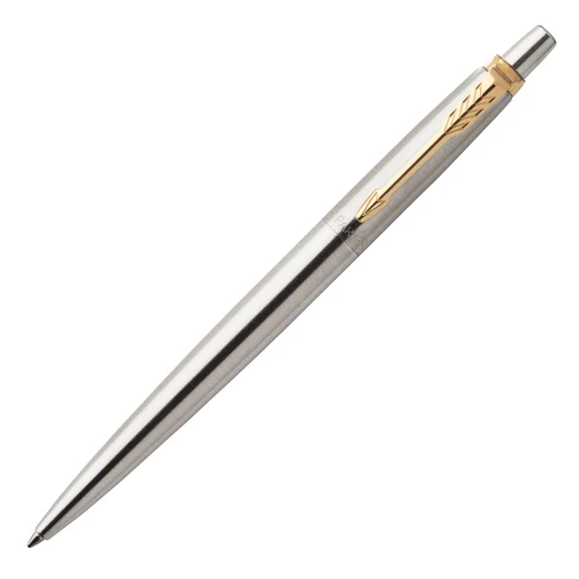 Parker Jotter Ballpoint Pen Blue Stainless Steel Clip-On